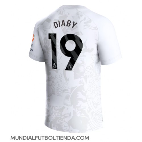 Camiseta Aston Villa Moussa Diaby #19 Segunda Equipación Replica 2023-24 mangas cortas
